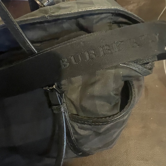 Burberry Graceford Tonal Check Diaper Bag, Black - Picture 2 of 2
